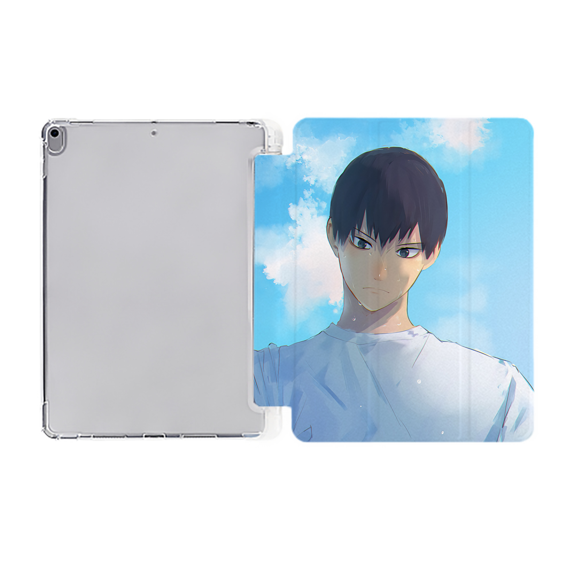 （画像用） ハイキュー!! Haikyu!! IPad ケース ペン収納付き 三つ折りスタンド PUレザー×シリコン 対応機種9.5/10.5/10.9インチ
